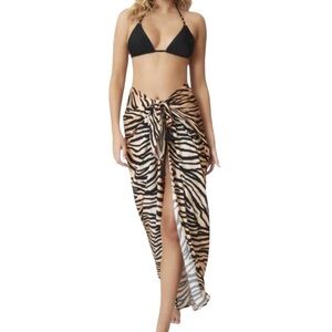 PQ Swim Zebra Print Bikini with Sarong